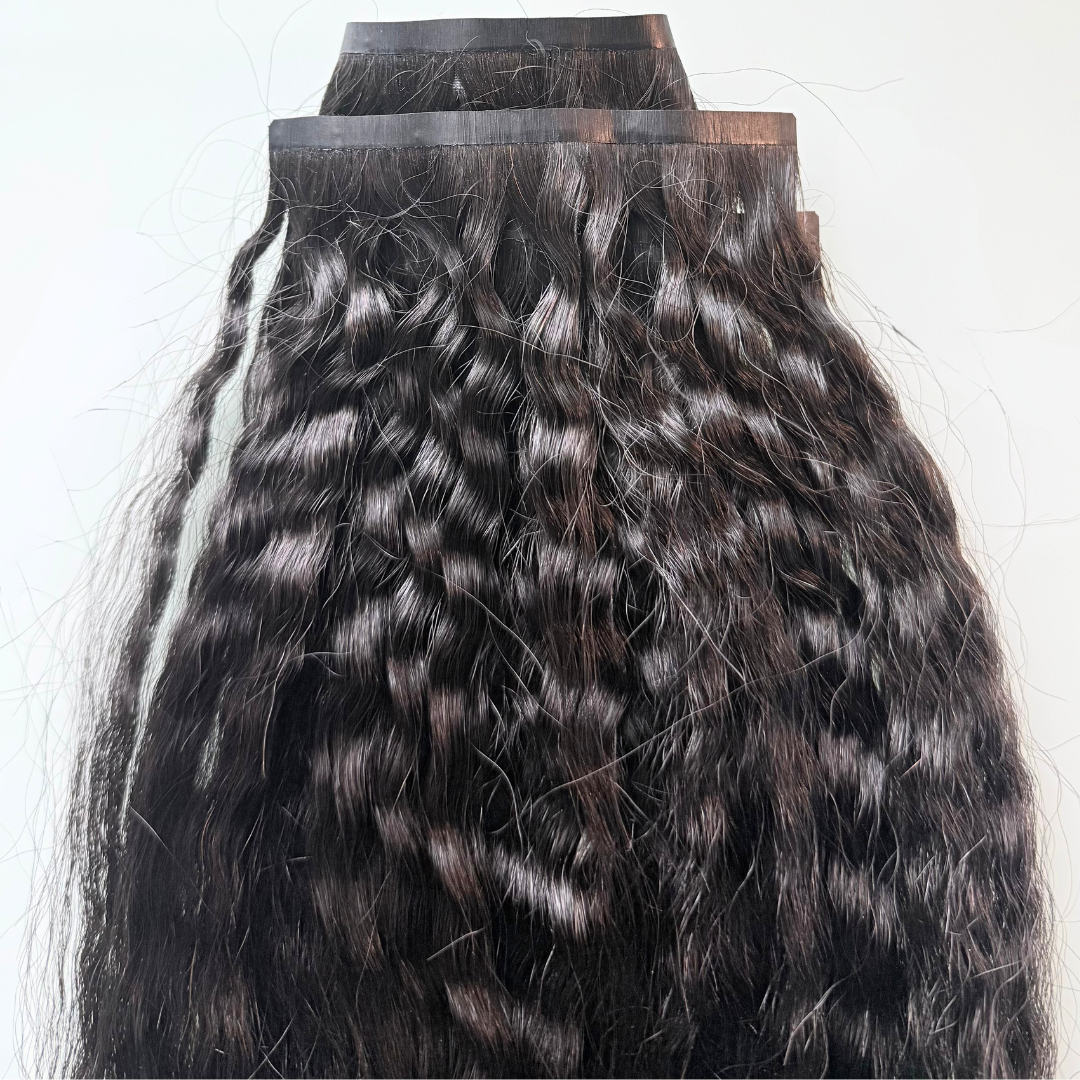 Kinky Straight “PU SEAMLESS” Clip-In Extensions | S. Riviere Hair Collection