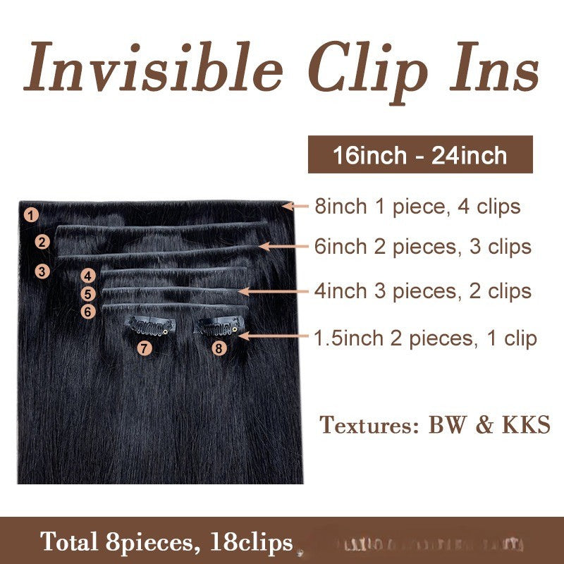 Textured INVISIBLE Clip In Sets